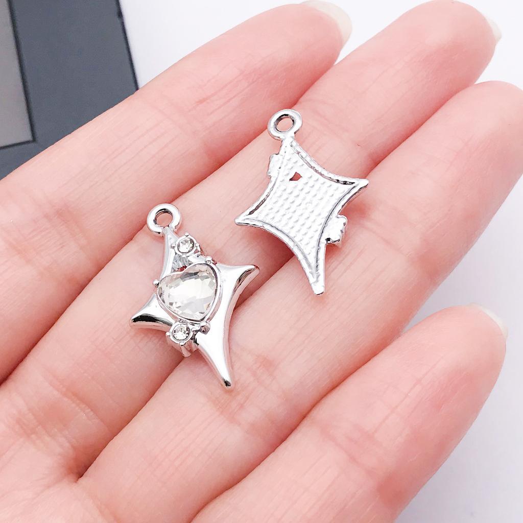 UV Resin Star Moon Tetragonal Star Pendant DIY Earrings Necklace Pendant Accessories