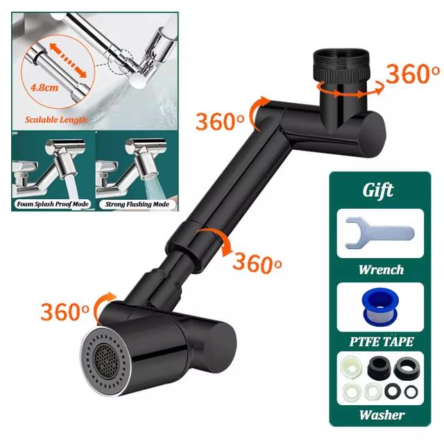 Rotating Faucet Extender Multifunctional Extension Faucet Aerator Metal Faucet Aerator Bathroom Faucet Splash Proof Aerator