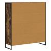 Bookshelf Smoked Oak Finish 99.5 x 30 x 108.5 cm Particleboard