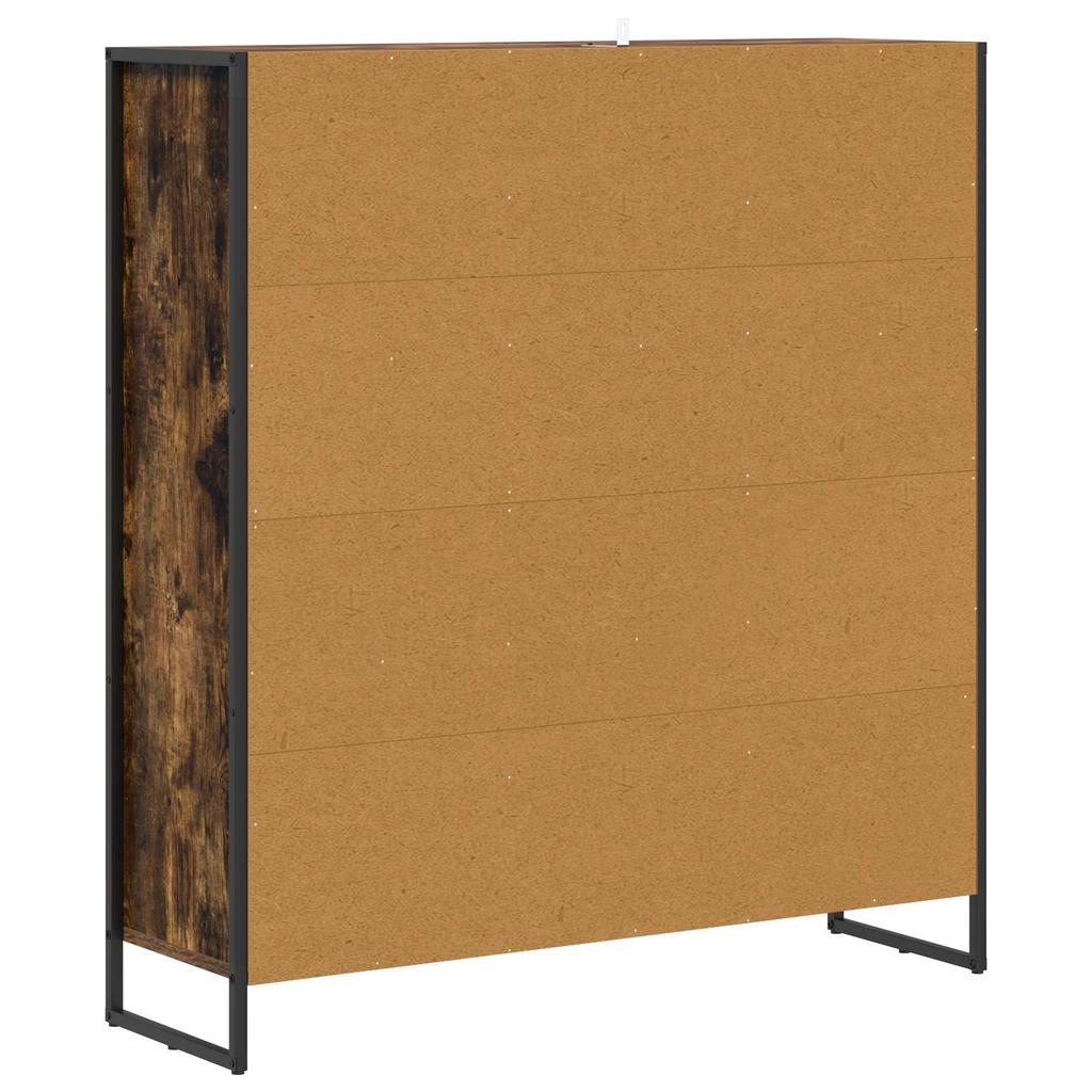 Bookshelf Smoked Oak Finish 99.5 x 30 x 108.5 cm Particleboard