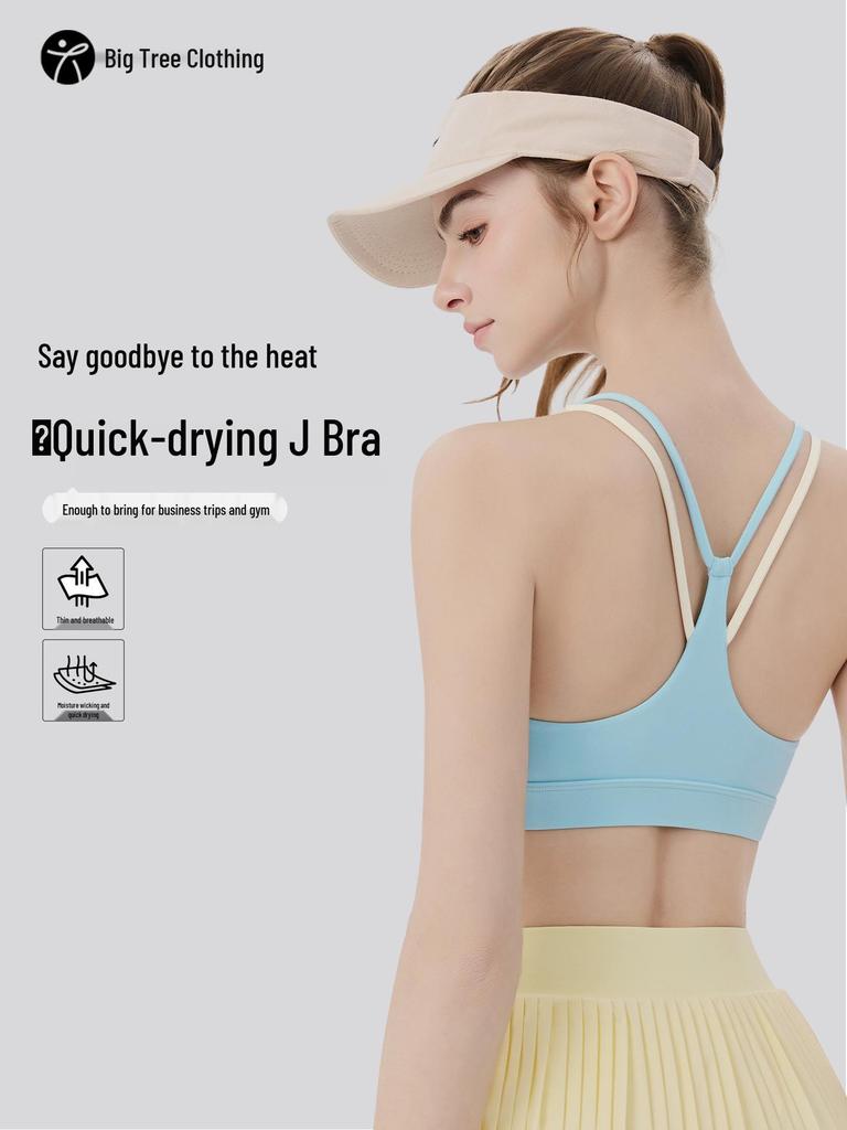 Women's Moisture-Wicking Sports Bra with Padded Straps - Quick-Drying Fitness Tank for Yoga, Pilates, and Tennis