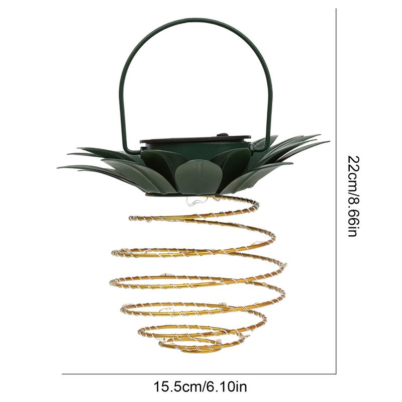 Spiral Lantern Light Solar Powered Pineapple Lamp Spiral LED Lanterns Outdoor Decorative String Wire Lights For Garden Patio
