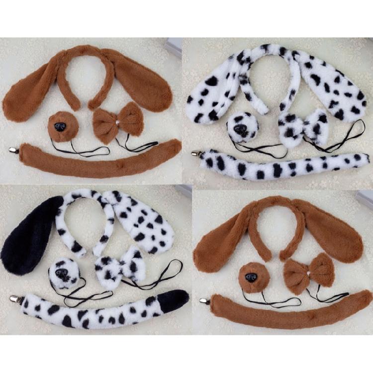 Role Play Dalmatians Costume Ear Headband/Tail Theme Party Stage Dress Up