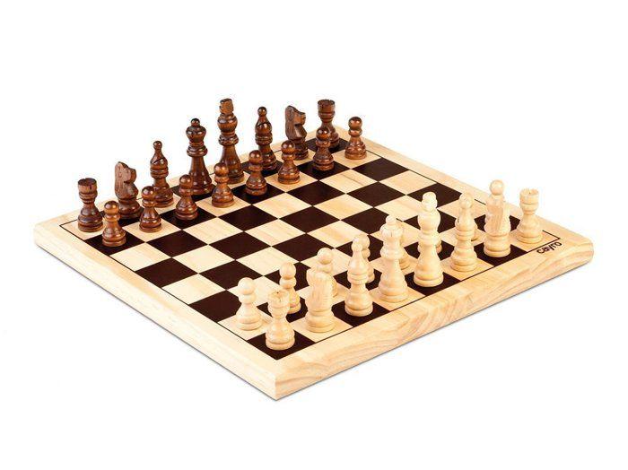 Jeu d’échecs en bois massif - Cayro - Plateau 29x29 cm