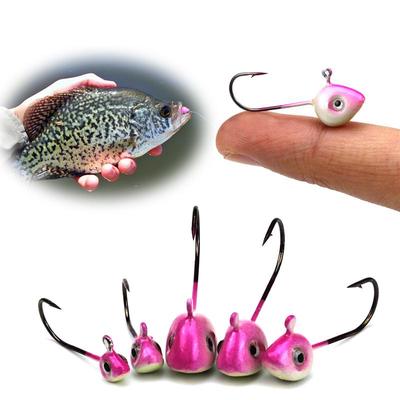 100 adet Mini Hiçbir Yaka Fly Bağlama Crappie Levrek Balıkçılık Maşası Aberdeen Kanca ile Buz Balıkçılık Balık Kafası Cazibesi