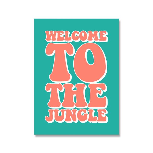 

Добро пожаловать в джунгли, тексты песен, печать Guns N Roses, вдохновленный музыкальным плакатом, 80-е годы, рок-музыка, холст, картина, скандинавский современный домашний декор 21cm×30cm NoFrame