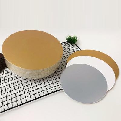 10PCS Round Cake Base Board 16/18/20/22/24/25cm Golden Silver White Cupcake Circle Cardboard Dessert Tray Birthday Party Decor