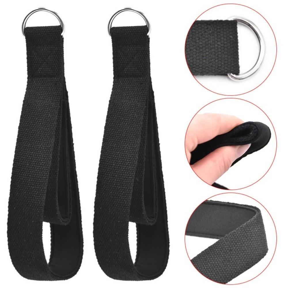 2PCS D-Ring Pilates Double Loop Straps Soft Padded Workout Straps Pilates Straps Yoga Exercise