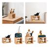 Hand Crank Music Box Novelty Unique Hand Operated Wooden Musical Box Decor for Colleague Friend Classmate Family Birthday Gifts