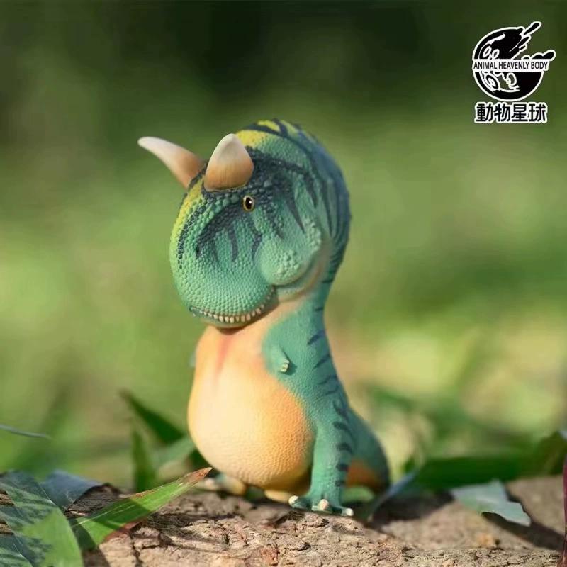 New Animal Planet Circular Ankylosaurus Sword Dragon Bull Dragon Brachiosaurus Triceratops Dinosaur Blind Box Figurine Gift
