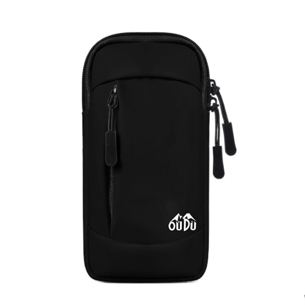 

Shoulder Belt Running Phone Holder Large Capacity Armband Sports Phone Bag Night Run Jogging black style 1