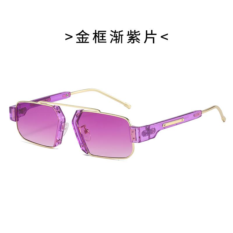 JYL TS Sunglasses Square Metal Color European UV/2842 B-6614 пурпур