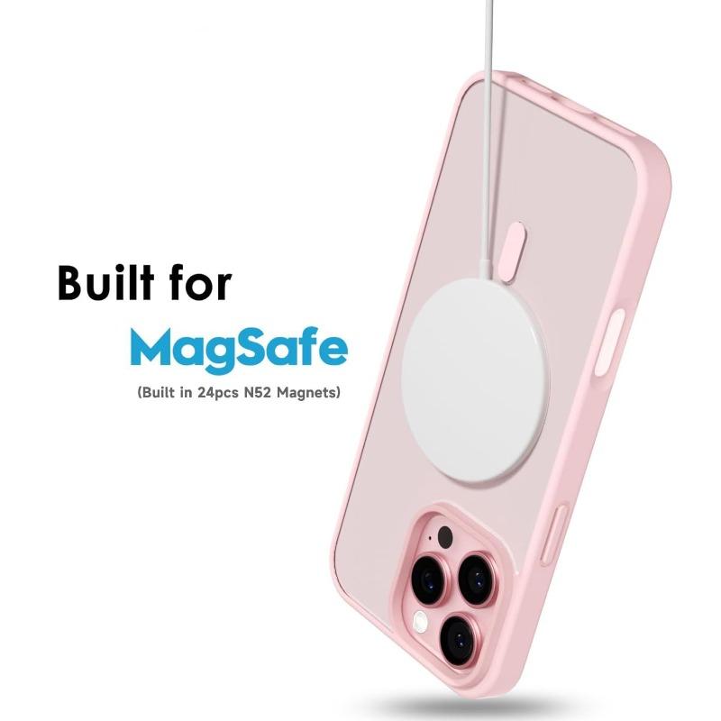 Fashion Phone Case For iPhone 17 16 15 14 13 12 11 Pro Max Plus 17 Air For Magsafe Transparent Clear Magnetic Hard Bumper Cover