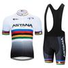 Letni Strój Rowerowy Astana Krótki Rękaw Zestaw Astana Oddychający Potny Strój Rowerowy Sprzęt