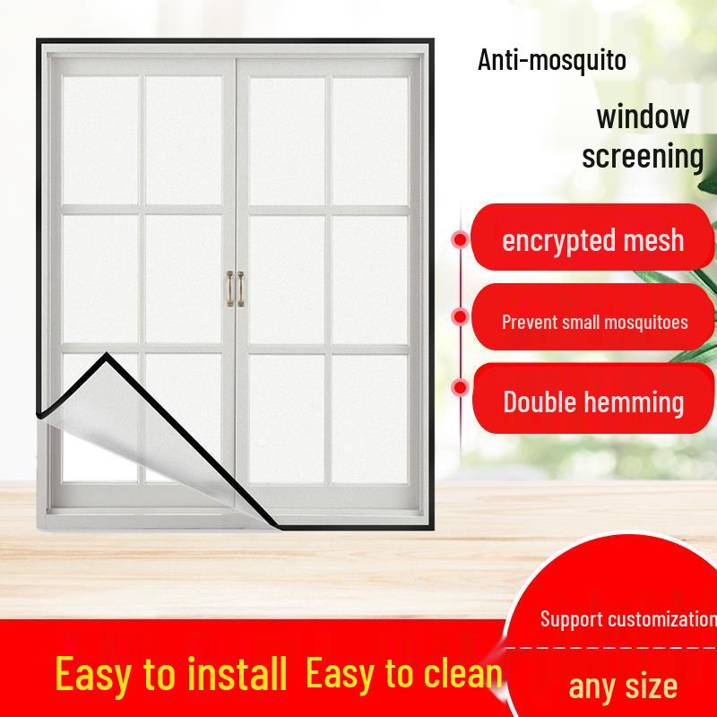 Self-Adhesive Washable Mosquito Net: Easy-to-Remove Invisible Anti-Insect Velcro Screen