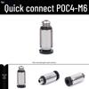 Pneumatischer Mini-Luftschlauch Schnellkupplungs-Winkelstück für M3/M5/M6 Gewinde, 3/4/6mm Schläuche
