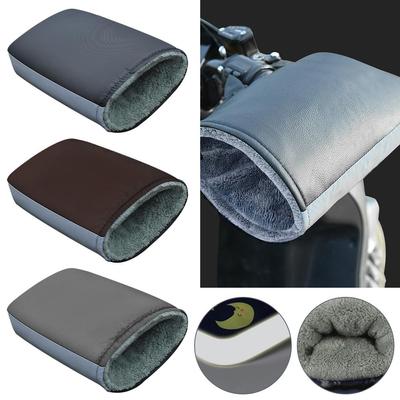 Winter Plush Electric Vehicle Gloves Thickened Warm Handlebar Enlarged Cover Windshield Handlebar Motorcycle Rider Cover, U4Z2