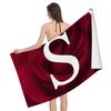 Home bath towels for the body towels bathroom letters and flower quick drying microfiber beach towel man and women large sports