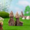 Micro-Landscape Rustic Style Compact Size Eco-friendly House Decoration for Home Office