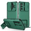 For Samsung Galaxy A36 5G Case Camera Slider PC+TPU Phone Cover with Kickstand
