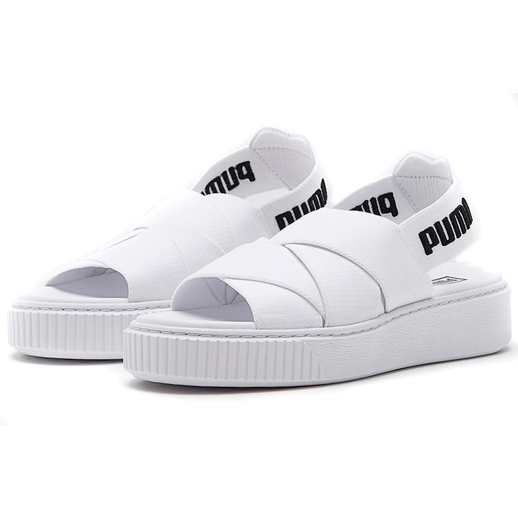 Puma Platform Trace Sports Sandals 'White Black' Women's (Unisex) Beach Sandals 365478 02