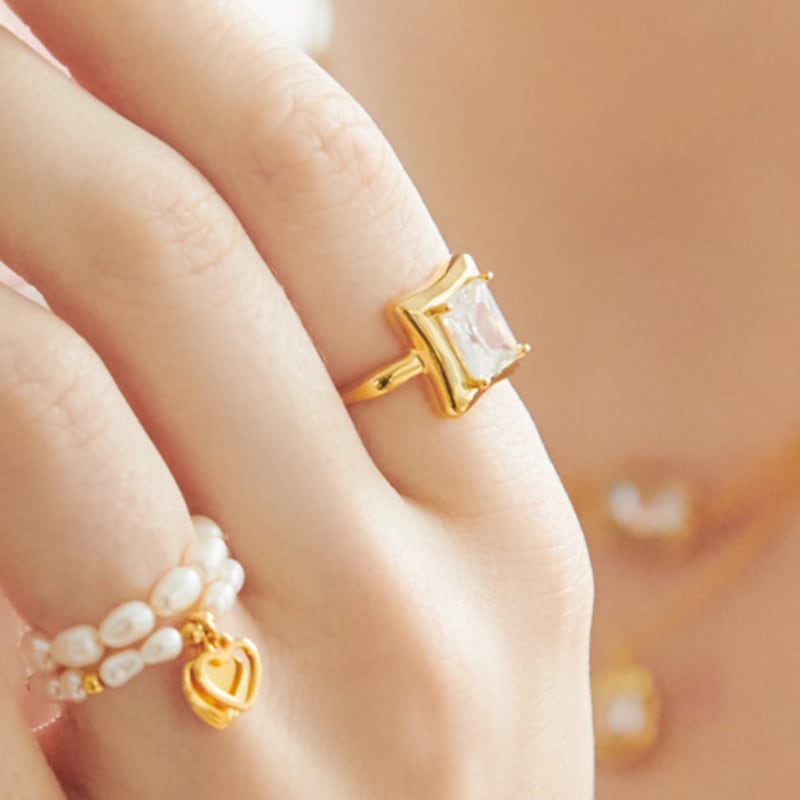 VINTAGEPINK Eurydice tear bottle 925 silver ring