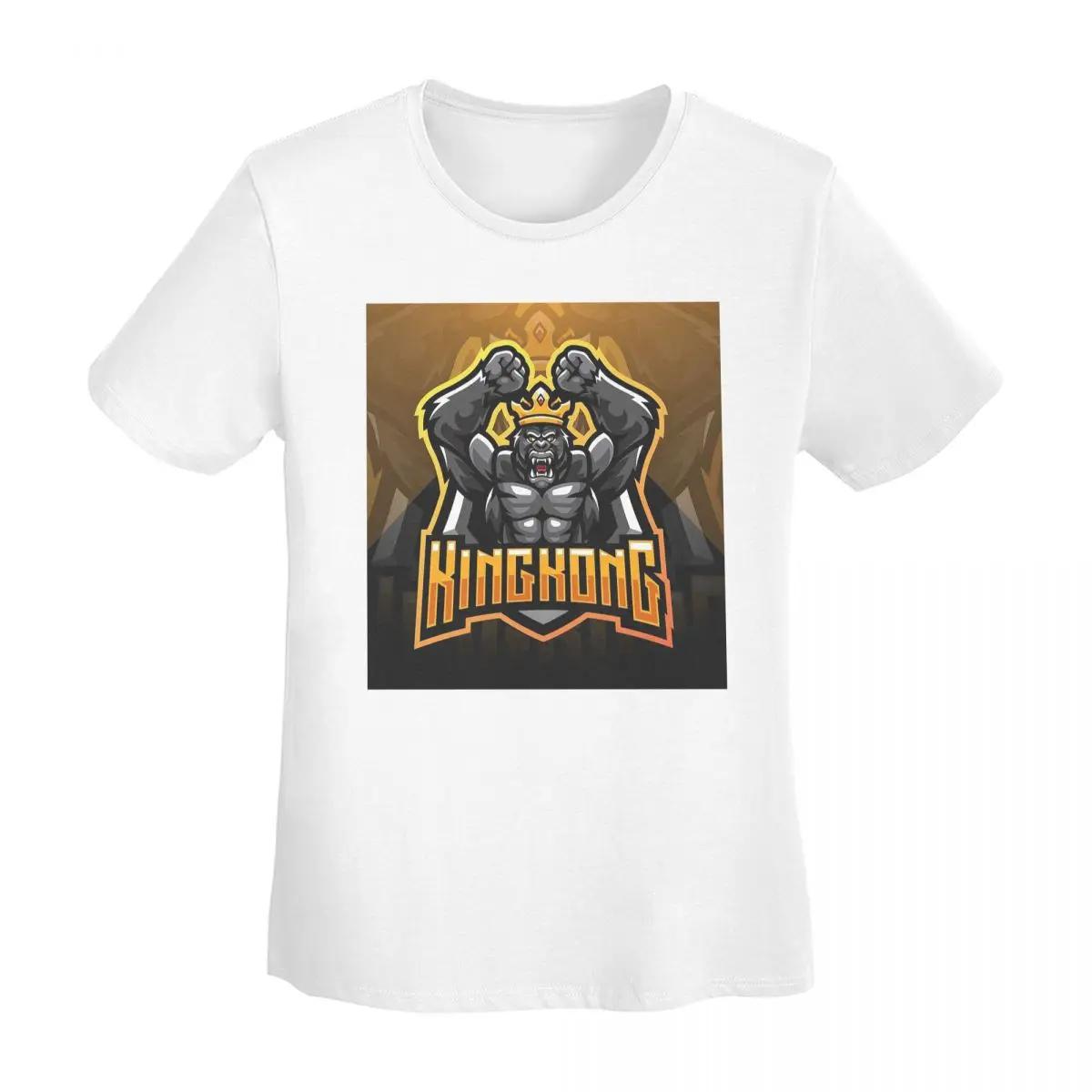 

King Kong TShirt Women Short Sleeve T Shirts Crew Neck Clothes Cotton Summer Tees Streetwear S