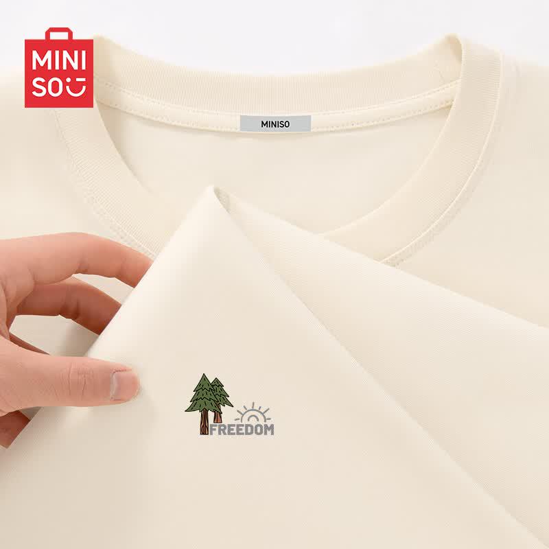 MINISO Men s Mountain Series Pure Cotton Loose Fit Short Sleeve T-Shirt 4XL