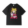 Pretty Soldier Sailor Moon Tsukino Usagi Shortsleeved Tshirt Mens and Womens Tshirt Loosefitting Couples Outfit