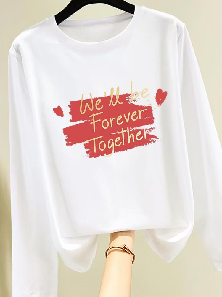 (Asian Size) butterfly cute o-neck Graphic Print T Shirt Women Clothing Tee autumn winter spring Casual Fashion Top Long Sleeve T-shirts