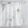 Marmor Vattentätt Duschdraperi Vattentätt Duschdraperi för Badrumsdekor Tryckt Tvättbart Duschdraperi med Krokar