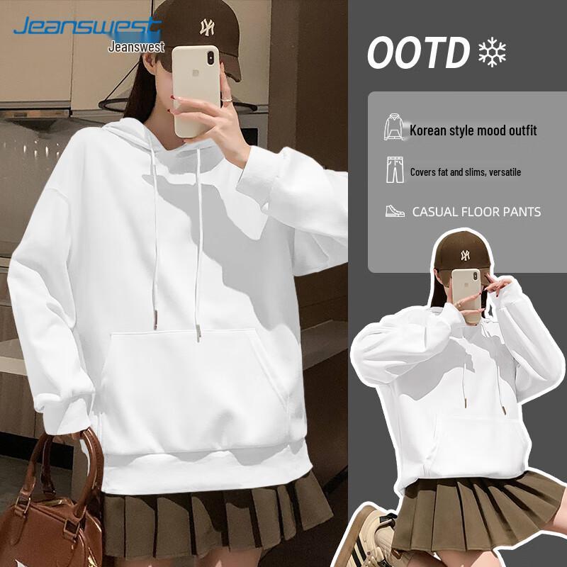 JEANSWEST Women's Relaxed Fit Hooded Sweatshirt