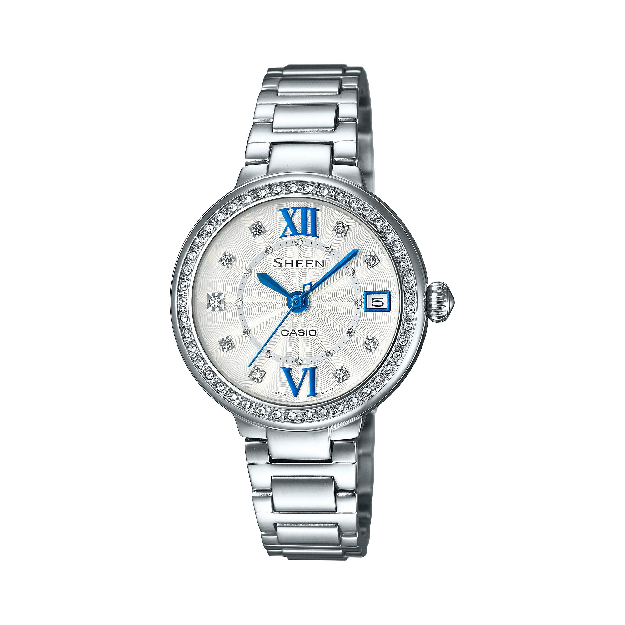 Casio Men s 50M Water Resistant Analog Quartz Watch SHE-4517D-7A белый