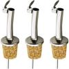 Set of 3 Cork Spouts for Brandy Bottles, Wood, Universal