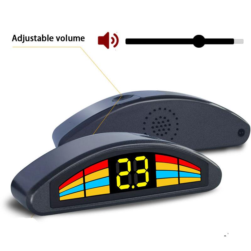 QXNY Car 4 Parking Sensor Kit Parktronic Reversing Backup Radar Recoil Auto Detector Backing Assistance Voice Buzzer Automobile