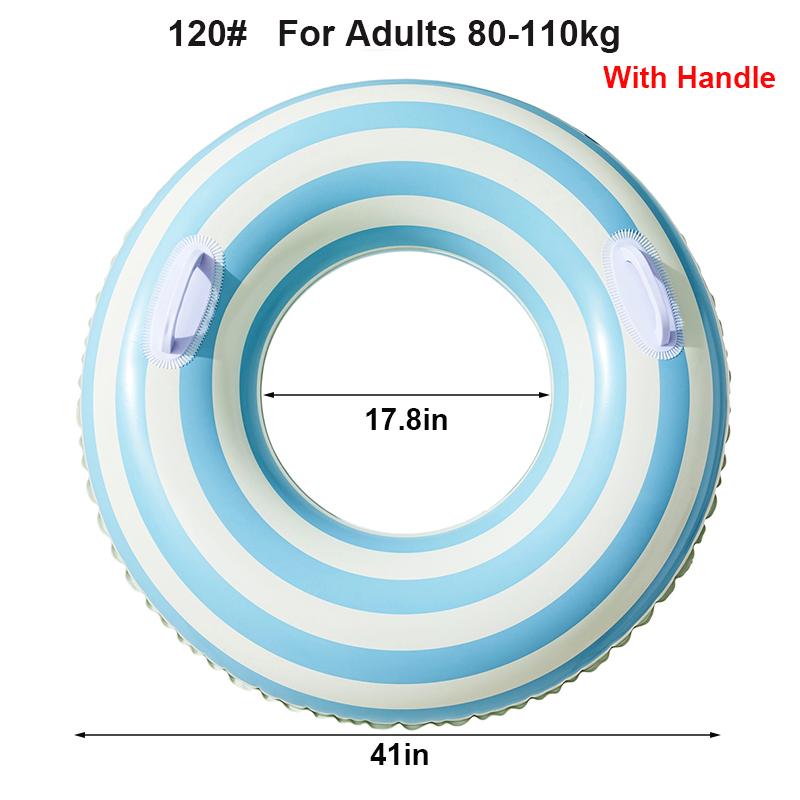 Orange Stripe Pool Float Inflatable Swim Tube Adults Swimming Float Ring Summer Water Swim Pool Floating Toys