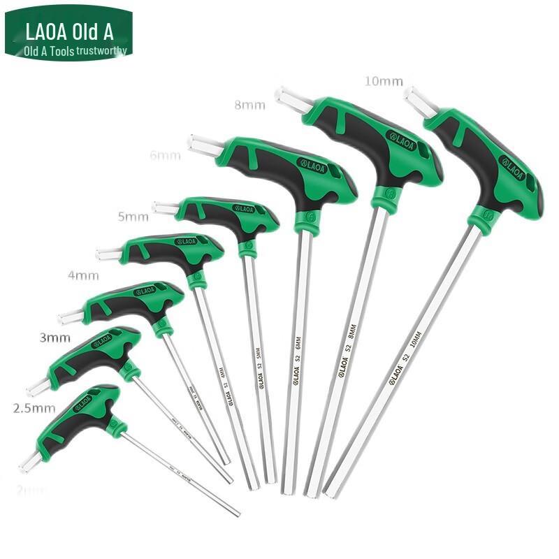 LAOA T-Handle Flat Head Hex Wrench