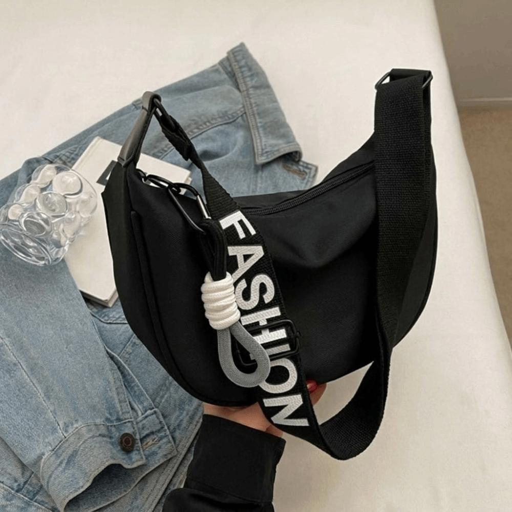 Wide Shoulder Strap Single Shoulder Bag Fashion Style Oxford Dumpling Bag Commuting