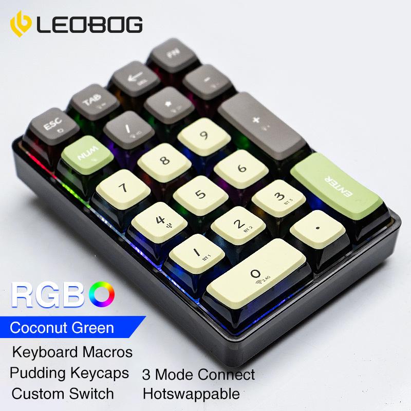 

LEOBOG K21 Персонализированная механическая клавиатура с RGB-подсветкой, тремя режимами и клавишами с возможностью горячей замены. Blue and black Ice shaft