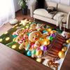 1pc Christmas Themed Rug, Cute Gingerbread Man Print, Bedside Carpet, Non Slip Laundry Room Mat, Machine Washable Water Absorbing Entrance D