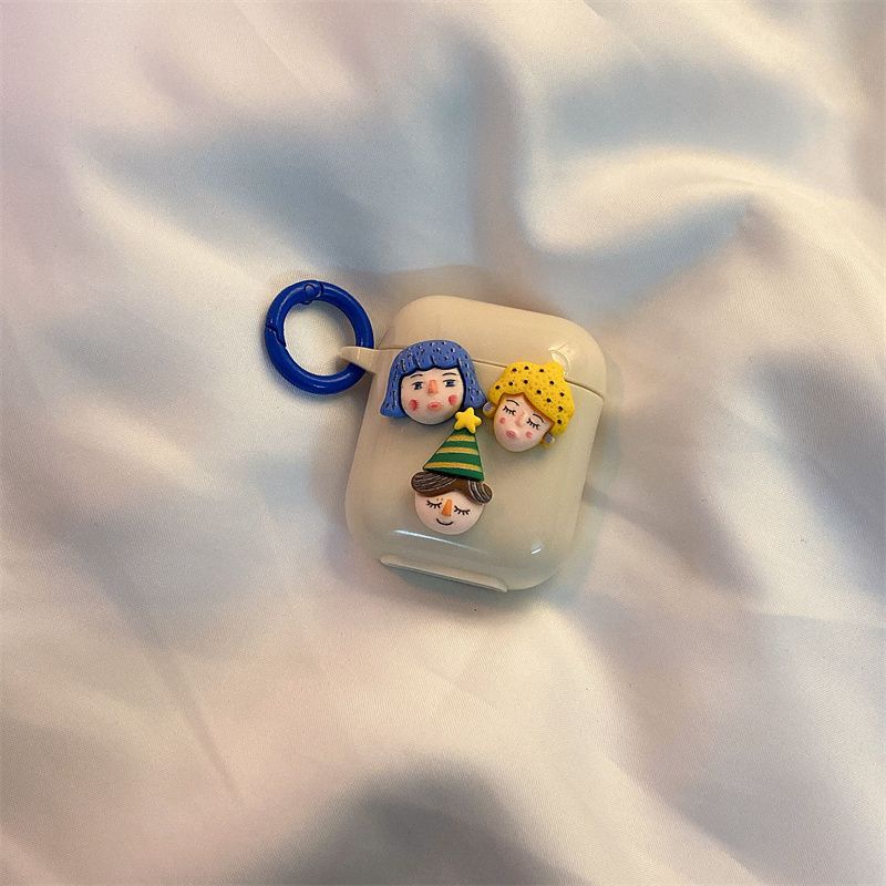 

Fun Three-Dimensional Doll Airpods3 Protective Case for Apple 1/2 Generation Wireless Earphone Case Pro Cartoon Soft Shell airpods1/2 generation three-dimensional doll