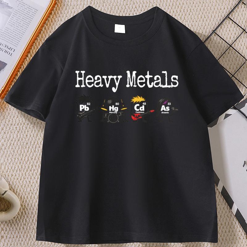 2026 Schwermetalle Chemie T-Shirt Herren Damen Lustiges Wissenschaftslehrer Tee Lässiges Periodensystem T-Shirts Chemie Grafik T-Shirts Kurzarm Top