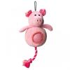 Pig Cord Dog Toy With Spiky Ball