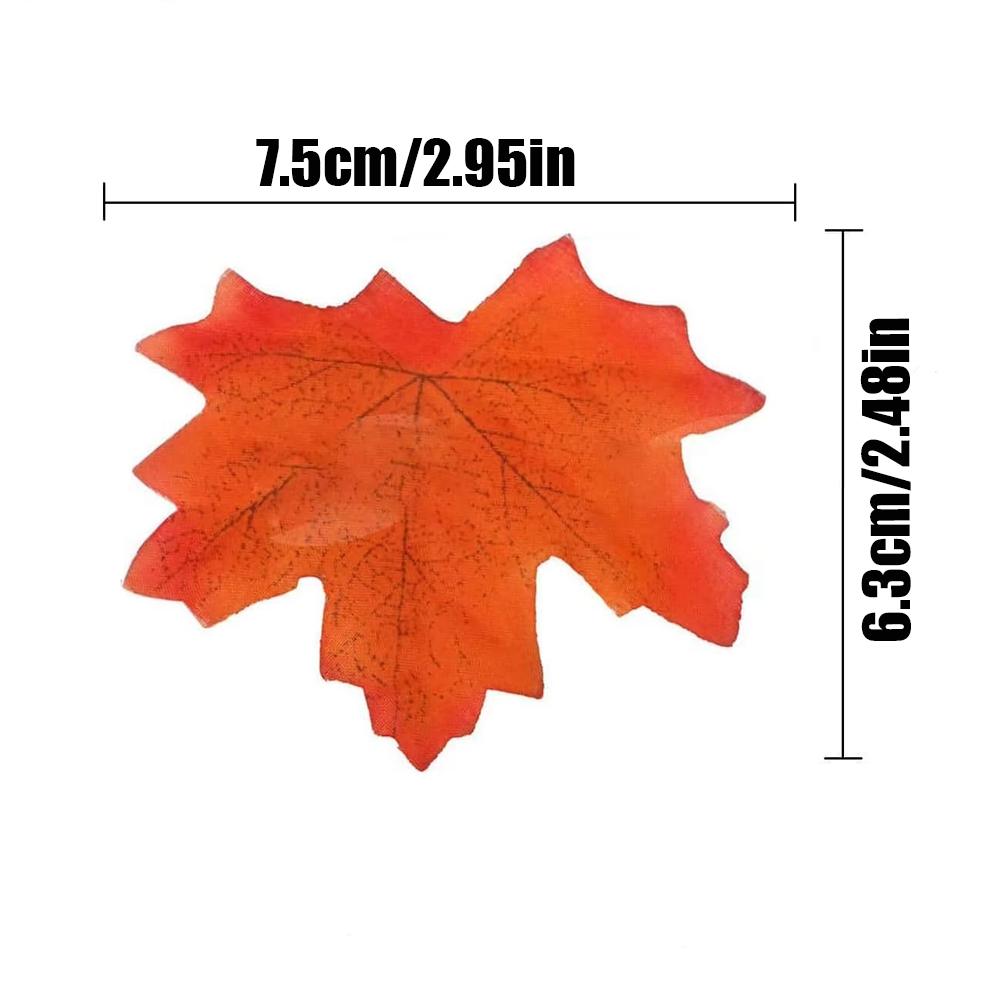 200/400pcs Halloween Artificial Maple Leaves Thanksgiving Day Home Decoration Wedding Party Craft Vase Table Decorative Props