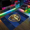 Leeds United Design Kristall Samt Teppich Gemütlich Nicht?Rutschfester Teppich mit Aufdruck für Schlafzimmer Wohnzimmer Eingang