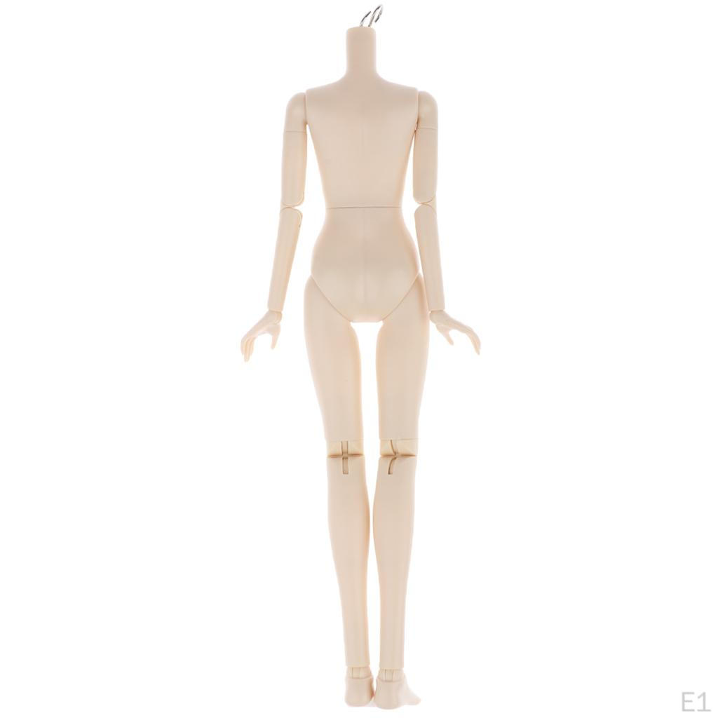 Flexible 16 Joints 1/4 BJD SD Modern Girl Nude Body without Head Skin, for OB Kurhn Doll Large