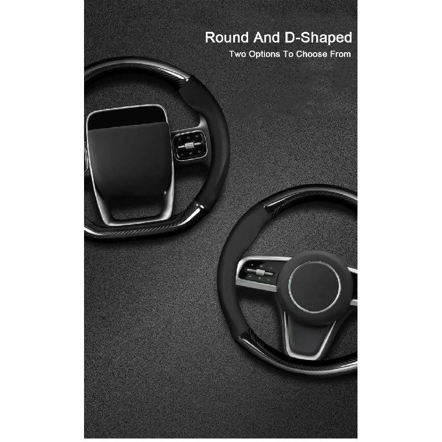Car Anti Slip Carbon Fiber Leather Steering Wheel Cover For Mercedes-Benz A B C E S V R-Class C43 CLA GLA GLB GLC GLK SLK SL