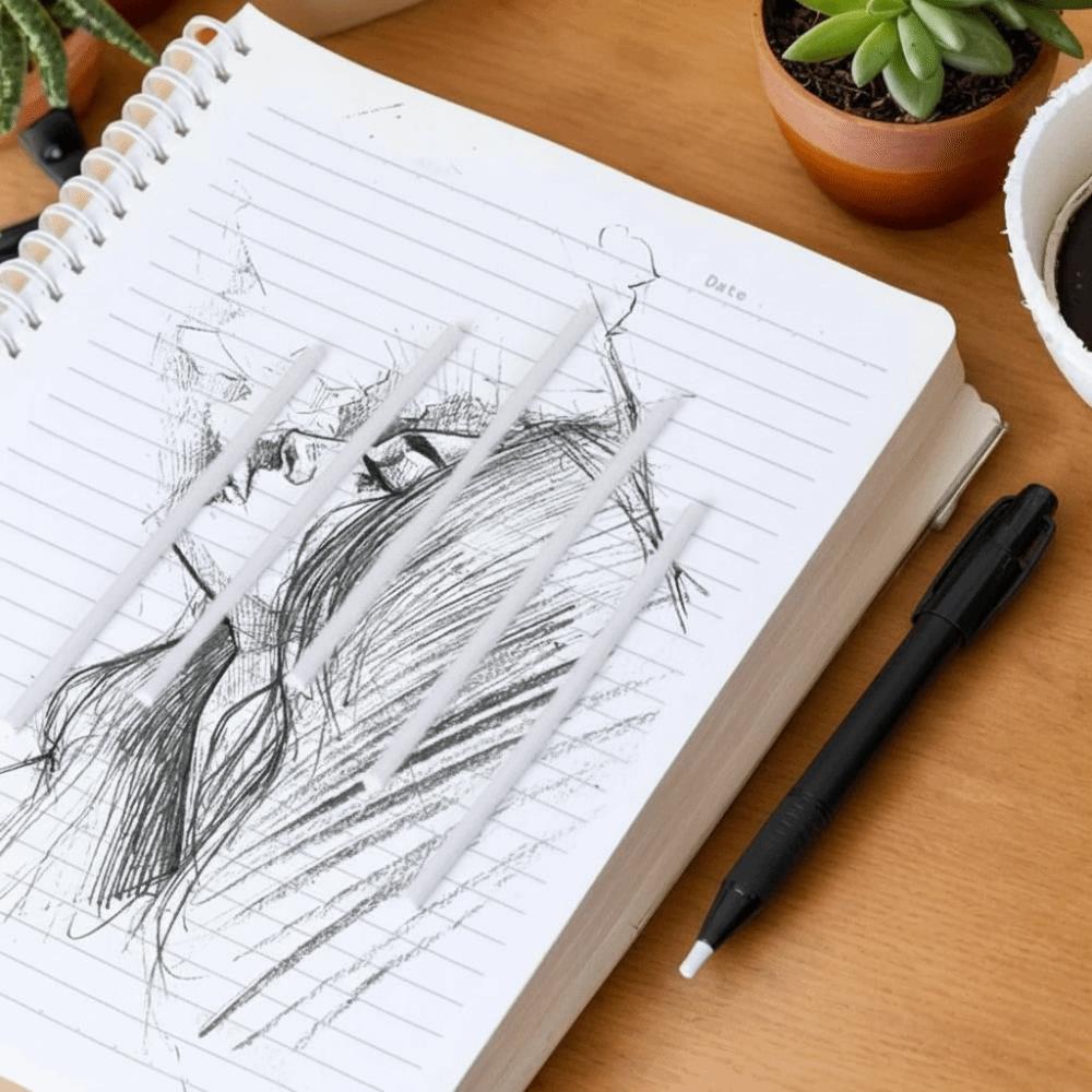 Press Retractable Retractable Eraser Pen 3.8mm Thin Tip Automatic Pencil Rubber  Art Supplies