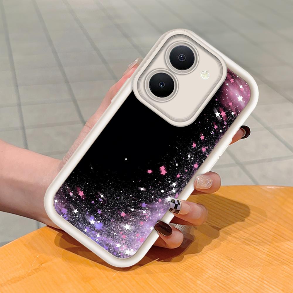 

Мягкий силиконовый квадратный чехол с рисунком лестницы для телефона, полное покрытие, противоударный защитный резиновый чехол для камеры для Vivo Vivo V25 Pro 5G белый