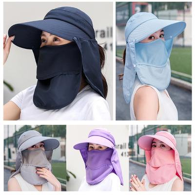Damen Sommerhüte für Sonnenhut mit atmungsaktivem Sonnenschutz Outdoor Radfahren Strandkappe Schirm Breitkrempiger Sonnenhut Weiblich Neu